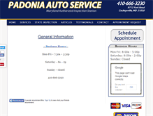 Tablet Screenshot of padoniaautoservice.com